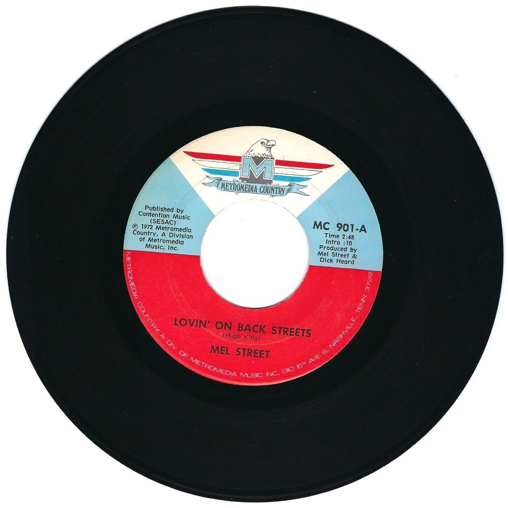 Mel Street 45 RPM - Lovin' On Back Streets / Who'll Turn Out The Lights VG+ '72